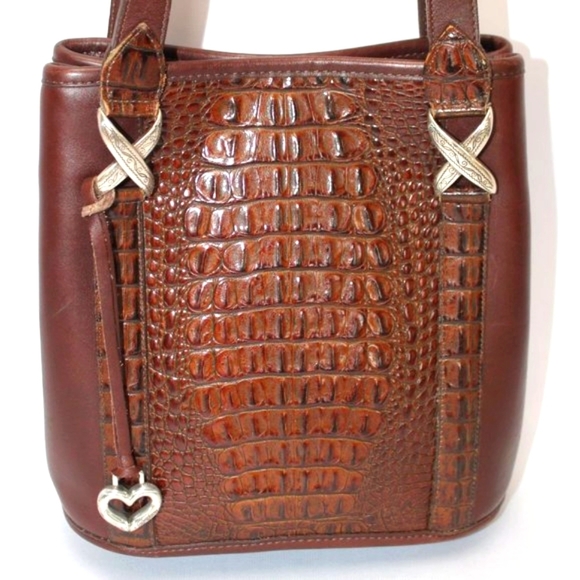 Vintage Brighton Crocodile Embossed Leather Bag - Picture 2 of 11